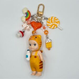 Sonny Angel Cat Life Red Tabby Handmade Keychain